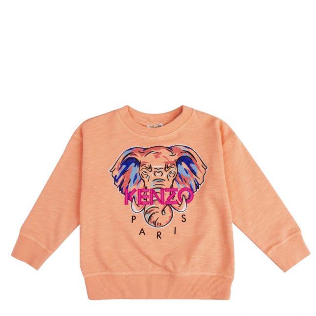 Girls Peach Jamela Elephant Sweat Top