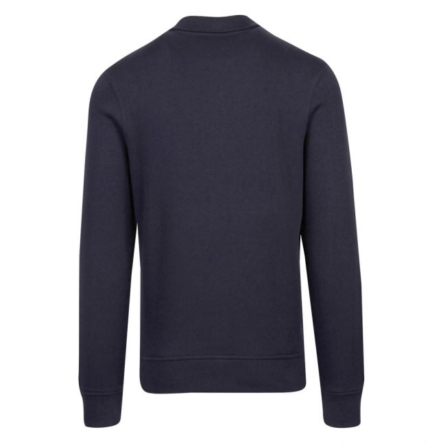 Mens Navy Branded Tape 1/2 Zip Sweat Top