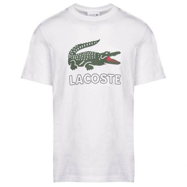 Mens White Big Croc Regular Fit S/s T Shirt