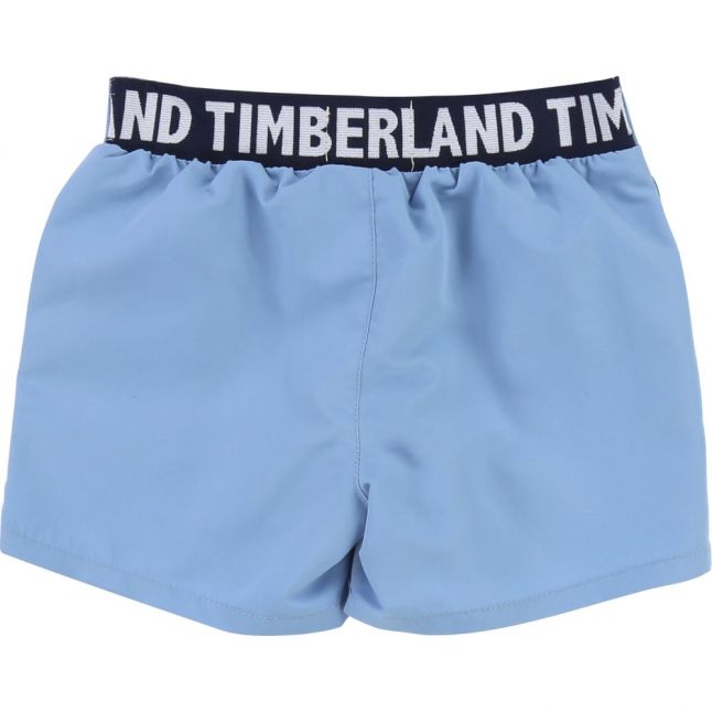 Boys Pale Blue Logo Swim Shorts