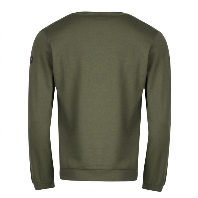 Paul & Shark Mens Khaki Chest Logo Crew Sweat Top