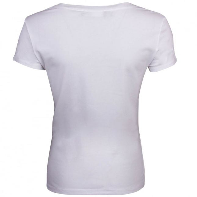 Womens Optical White Jewel Logo S/s T Shirt