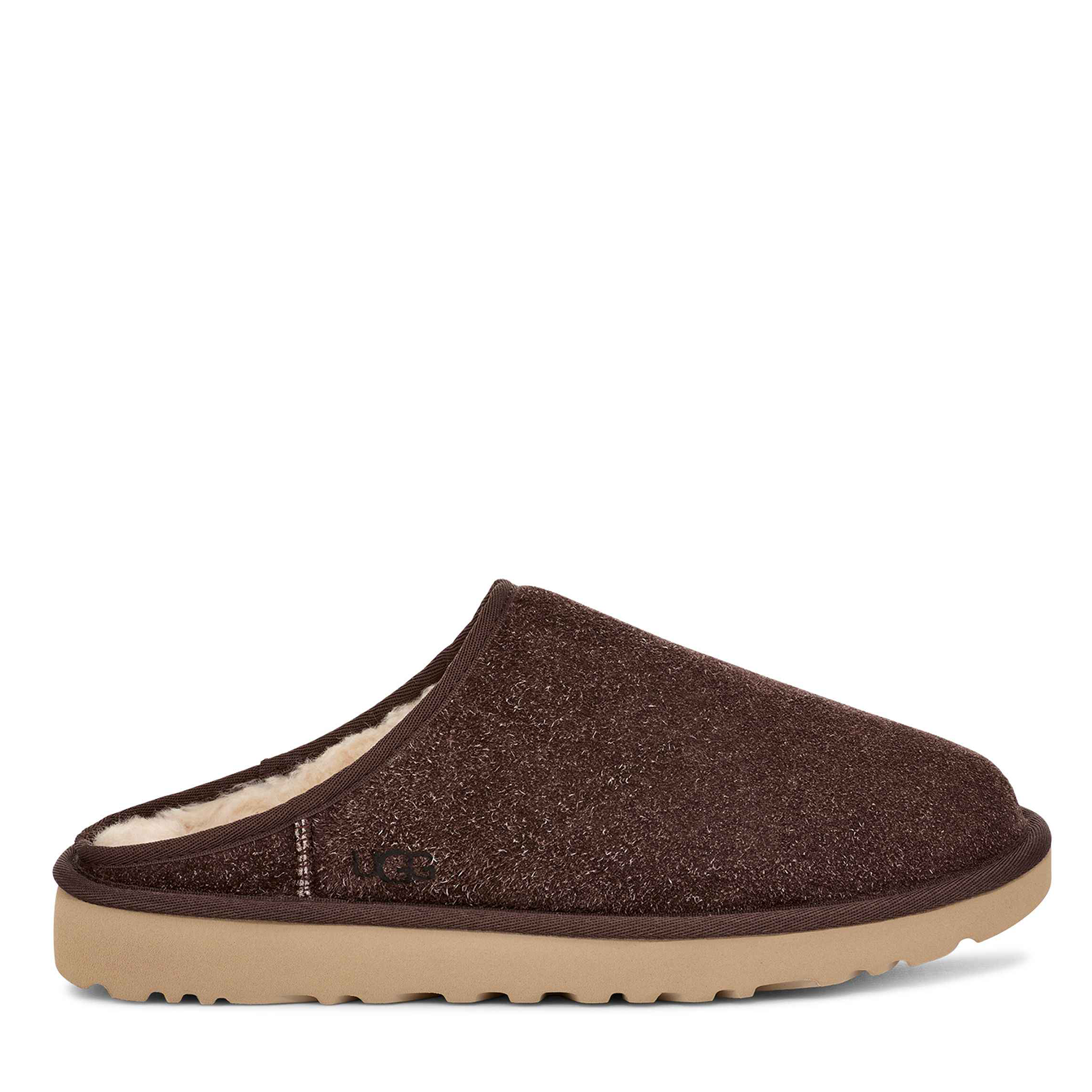 Mens Burnt Cedar Classic Slip-On Shaggy Suede