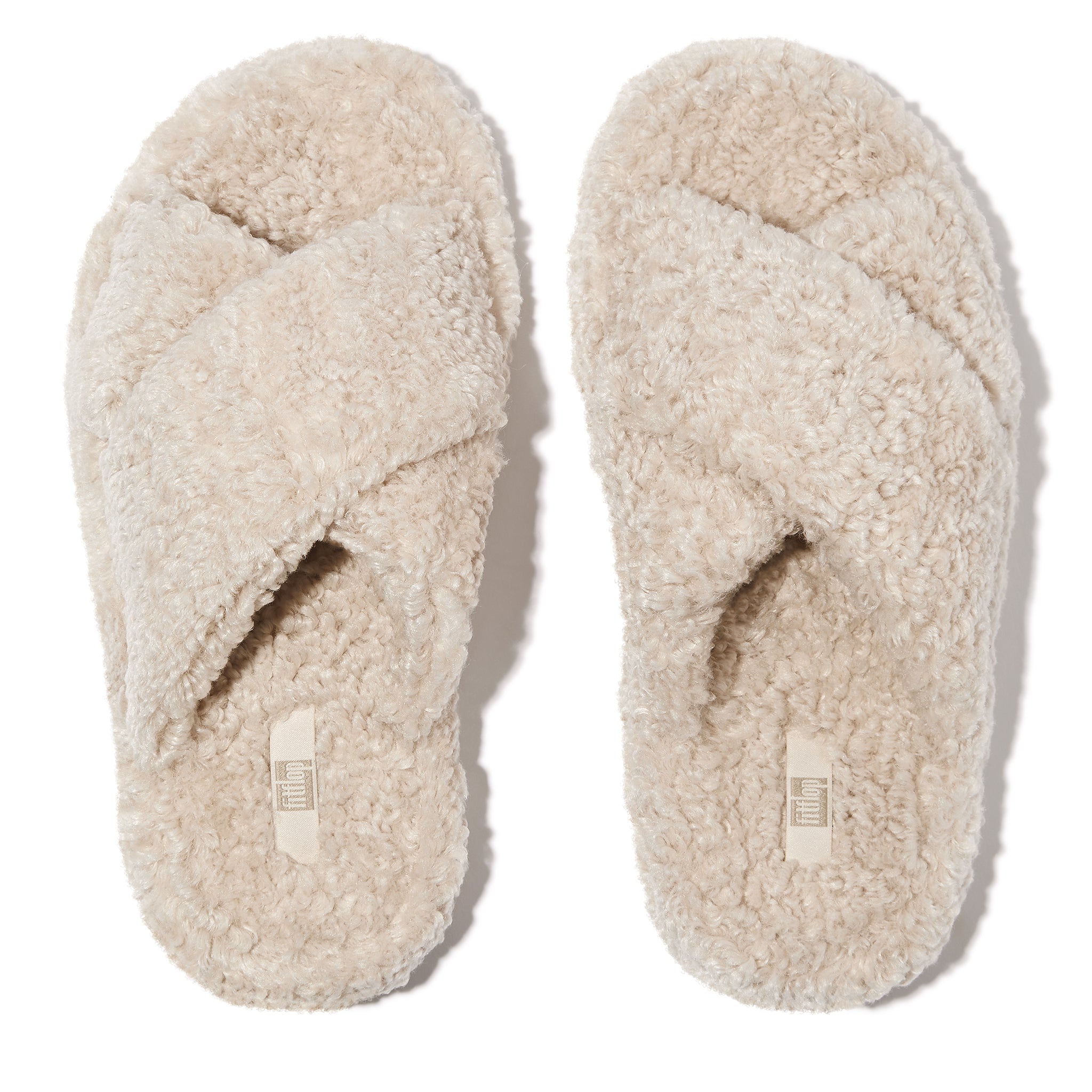 Womens Milk Ice iQushion Teddy Cross Slides