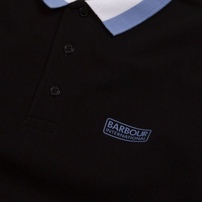 Mens Black/Blue Ampere S/s Polo Shirt