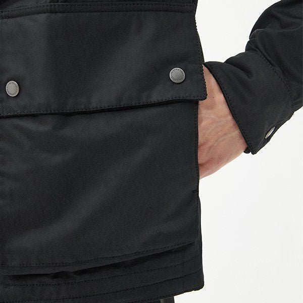 Mens Black Transport Waxed Jacket