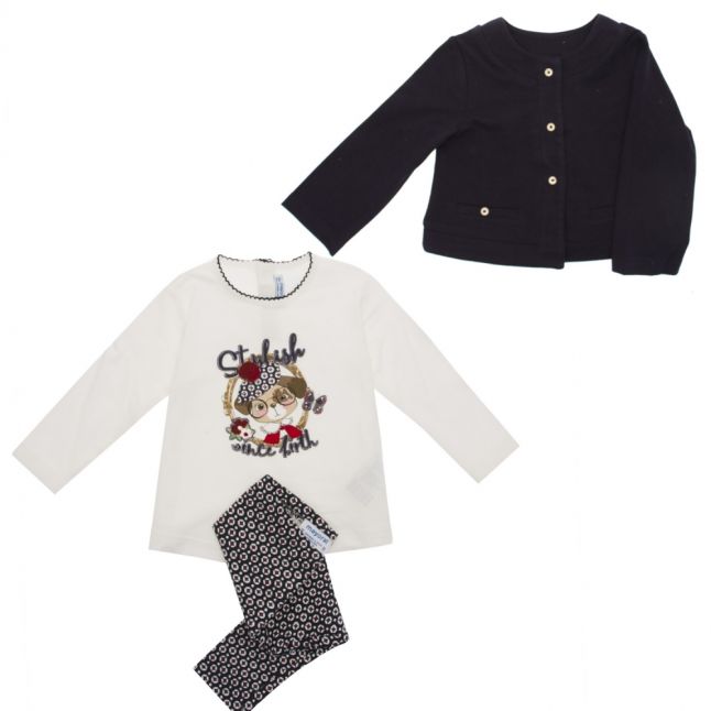 Infant Navy 3 Piece T Shirt & Leggings Set