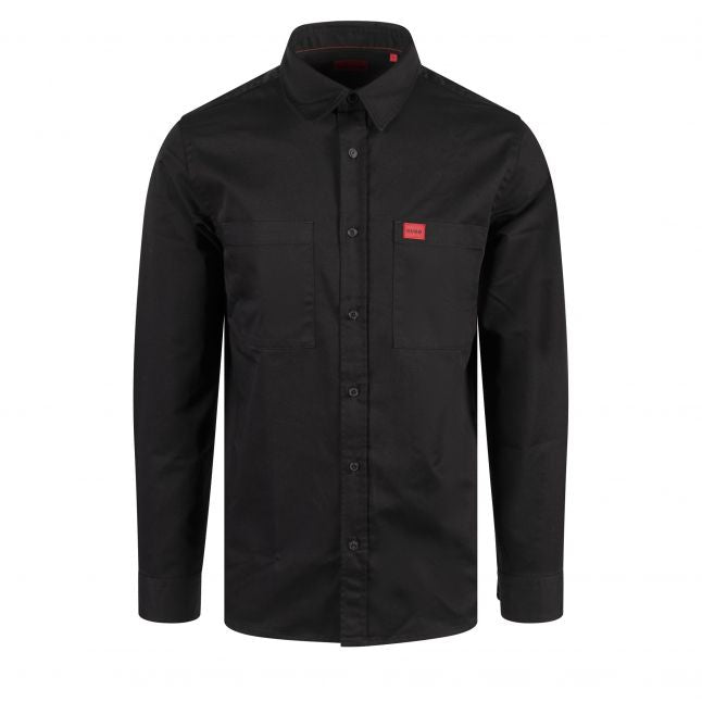 Mens Black Egrin L/s Shirt