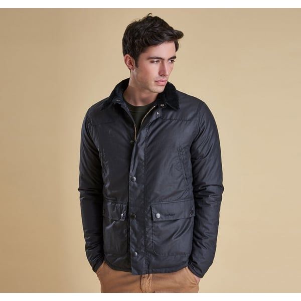 Heritage Mens Navy Reelin Waxed Jacket