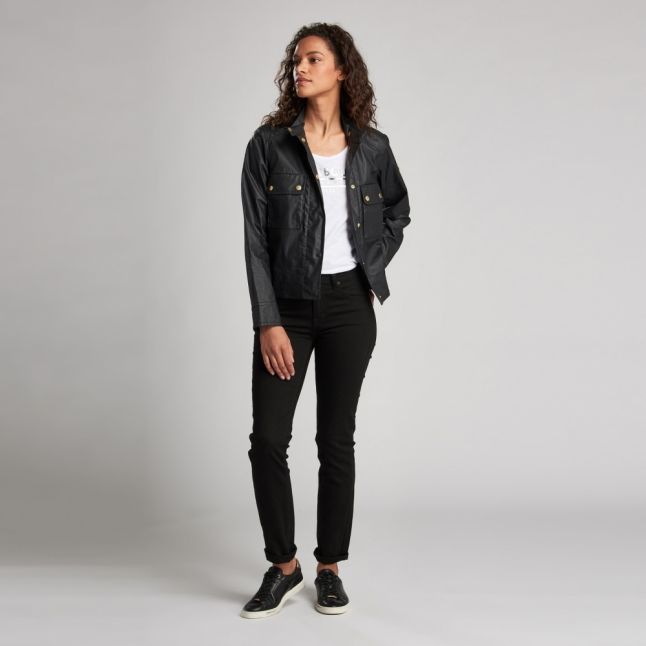 Womens Black Trackrace Casual Jacket