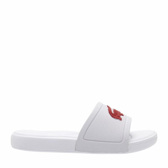 Child White/Dark Pink L.30 Croc Slides (10-1)