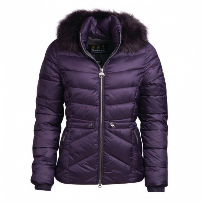 Womens Tempest Purple Island Hooded Quilted Jacket