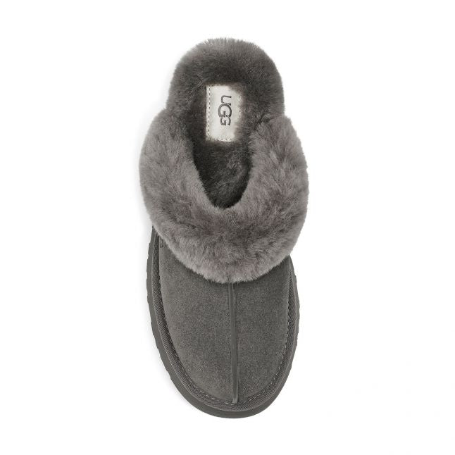 Womens Charcoal Disquette Slippers