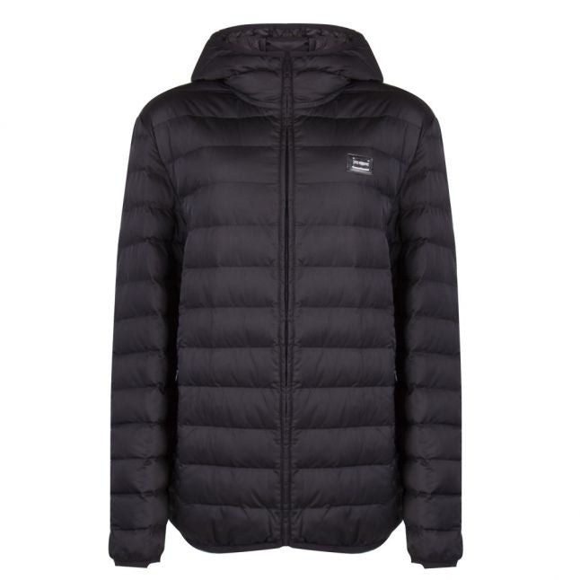 Mens Black Hooded Puffer Jacket