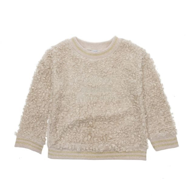 Girls Stone Textured Sweat Top