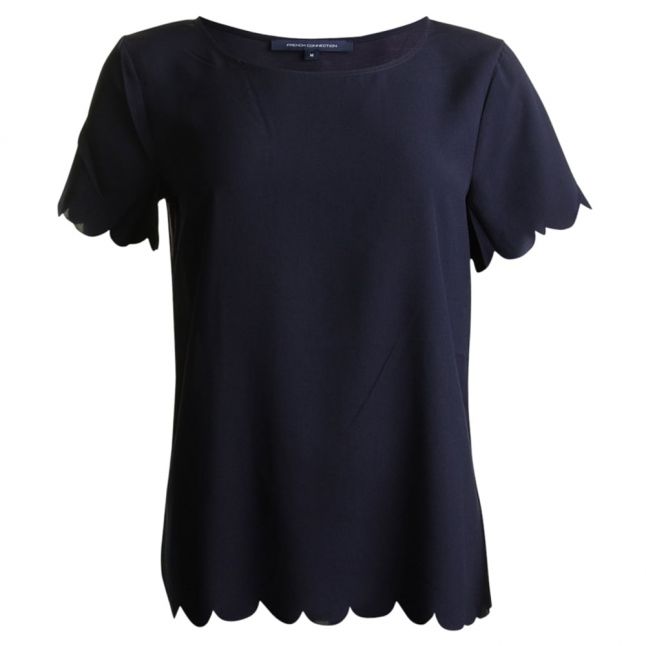 Womens Utility Blue Classic Crepe Light S/s T Shirt