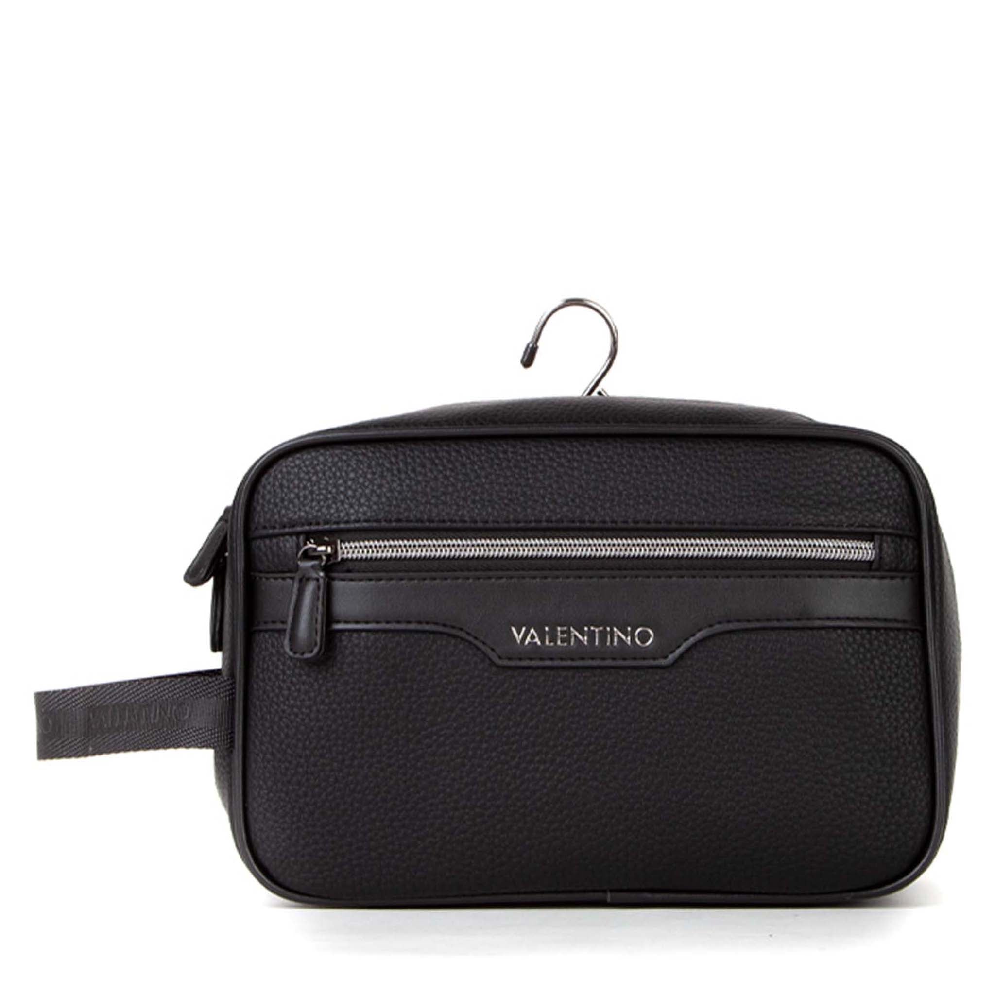 Mens Valentino Black Efeo Hanging Washbag