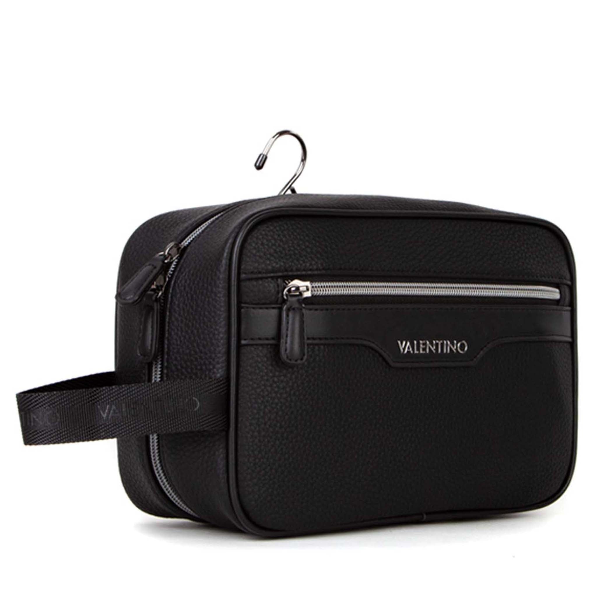 Mens Valentino Black Efeo Hanging Washbag