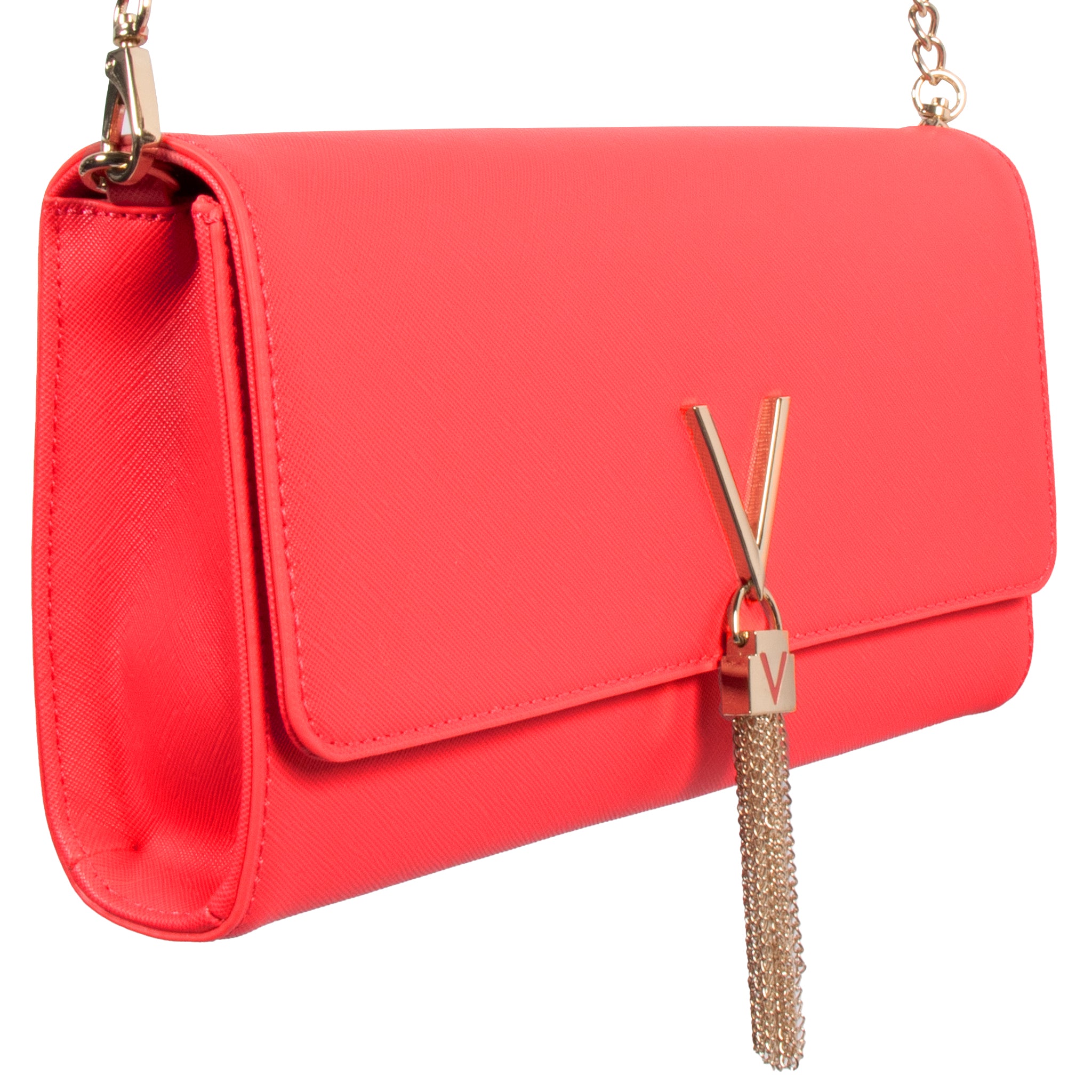 Womens Valentino Coral Divina SA Tassel Clutch