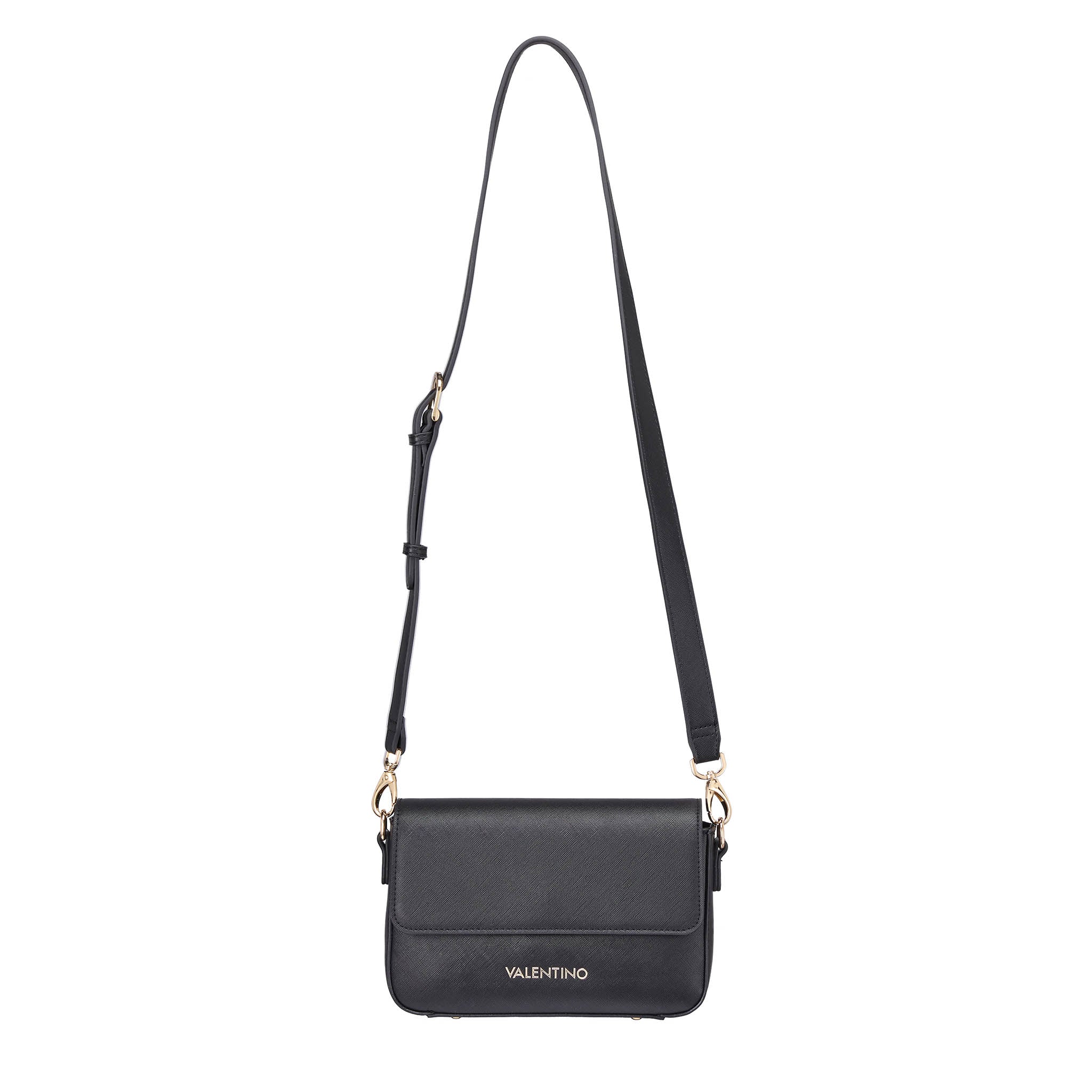 Womens Valentino Black Zero RE Flap Shoulder Bag