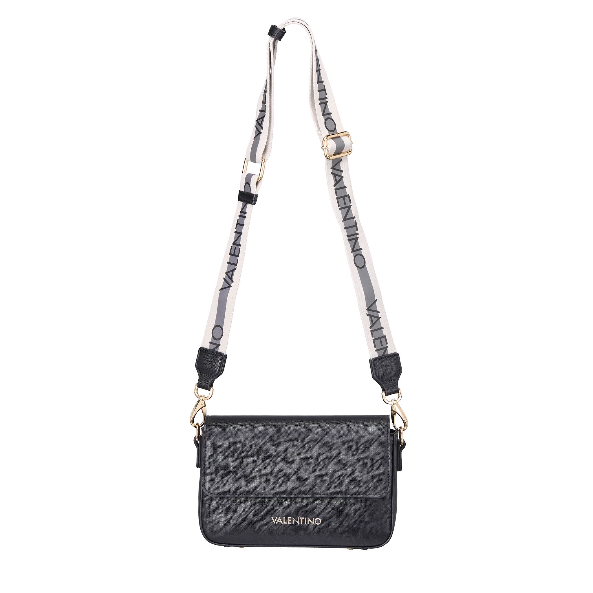 Womens Valentino Black Zero RE Flap Shoulder Bag