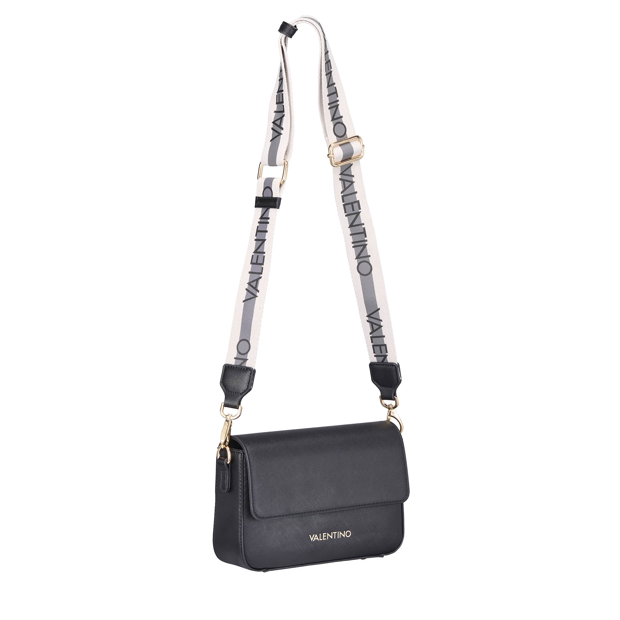 Womens Valentino Black Zero RE Flap Shoulder Bag