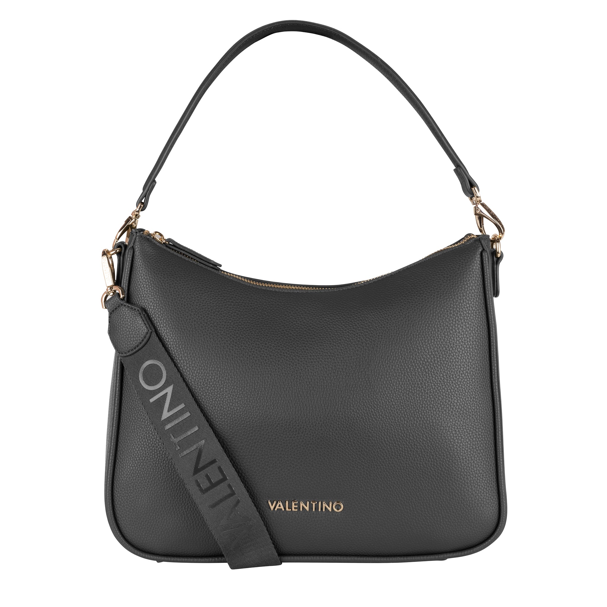 Womens Valentino Black Never Hobo Bag