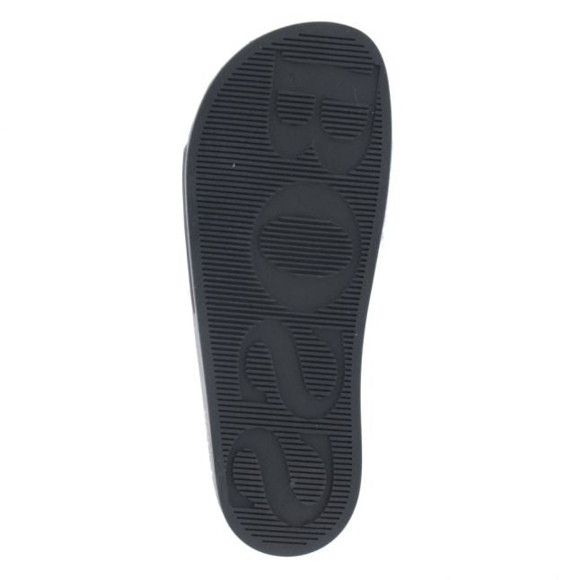 Mens Black Solar Slide Logo Slides