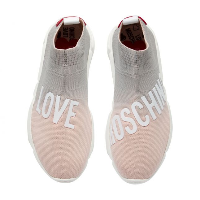 Womens Pink Ombre Knit Trainers