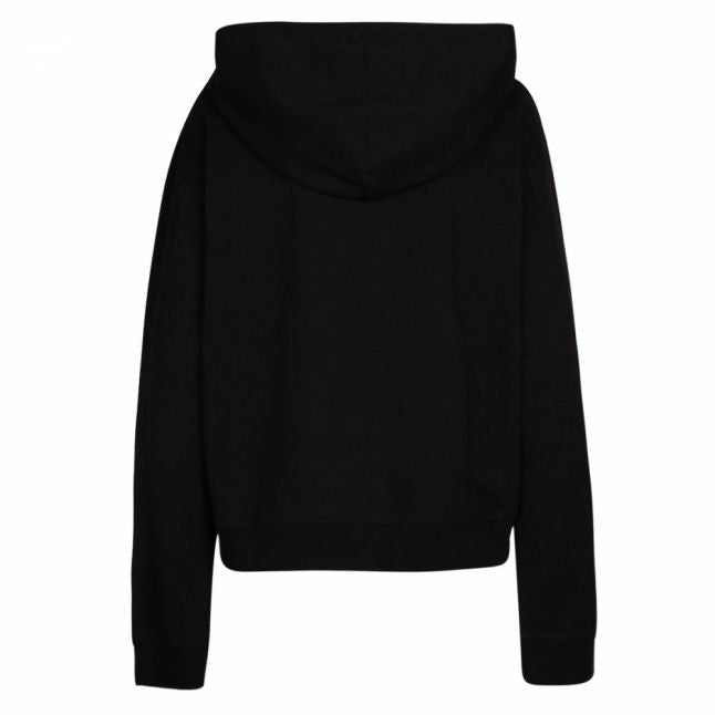 Womens Black Heart Hooded Sweat Top