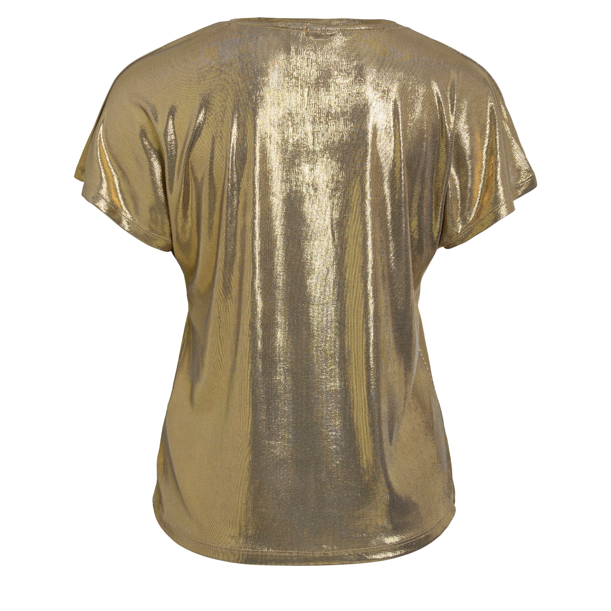 Womens Vila Gold Vigalan V Neck S/s T Shirt