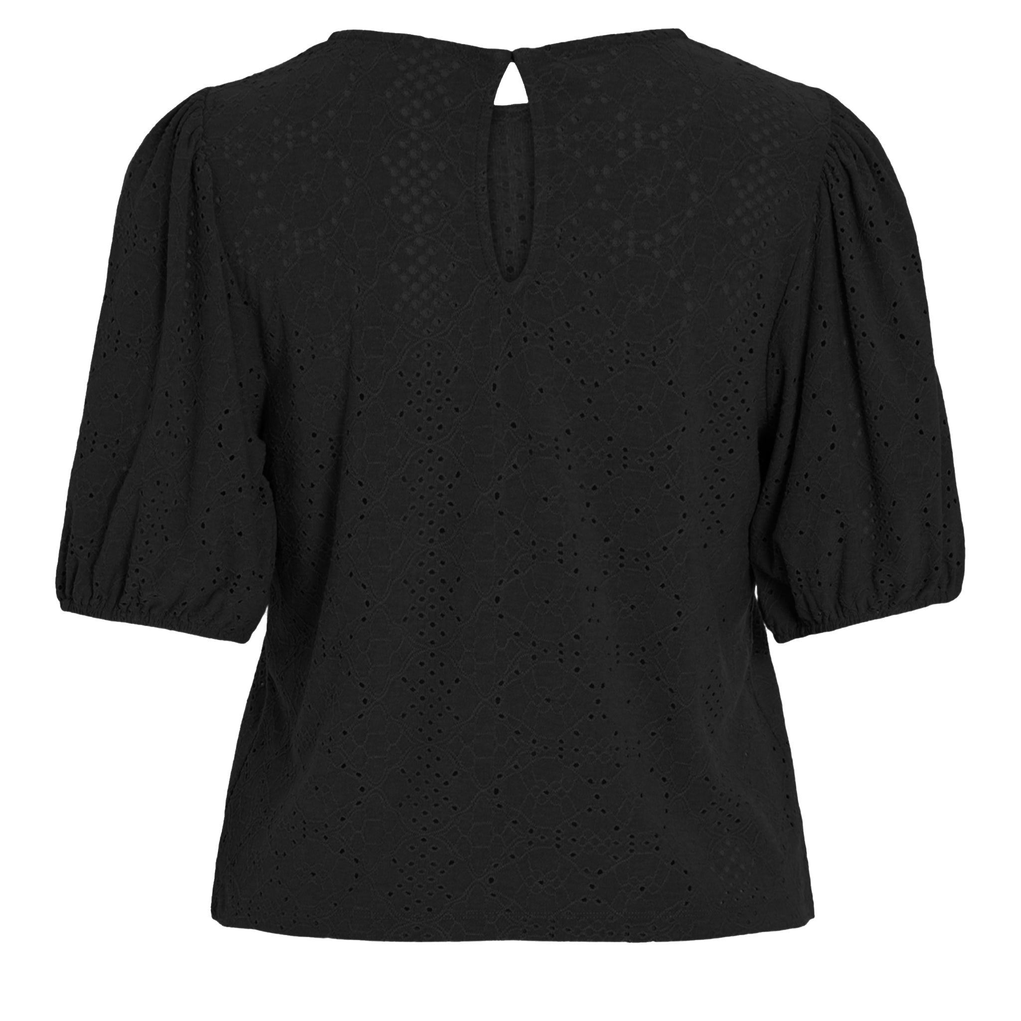 Womens Vila Black Beauty Vikally 2/4 Sleeve Top