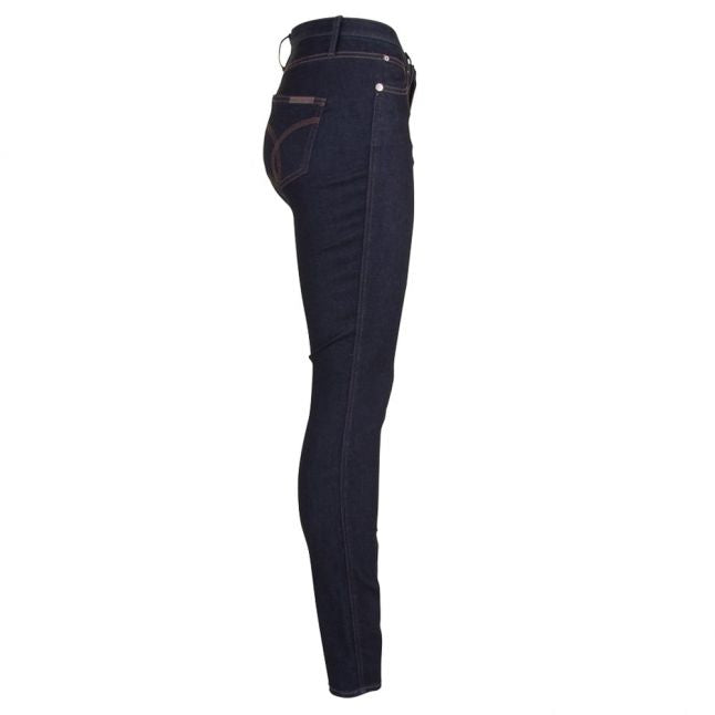 Womens Blue Sculpted Skinny Jeans