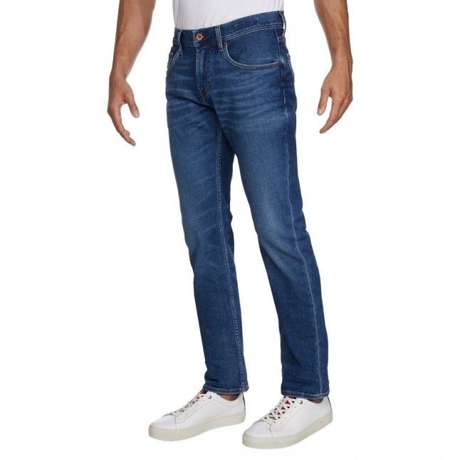 Mens Crane Blue Bleecker Slim Fit Jeans