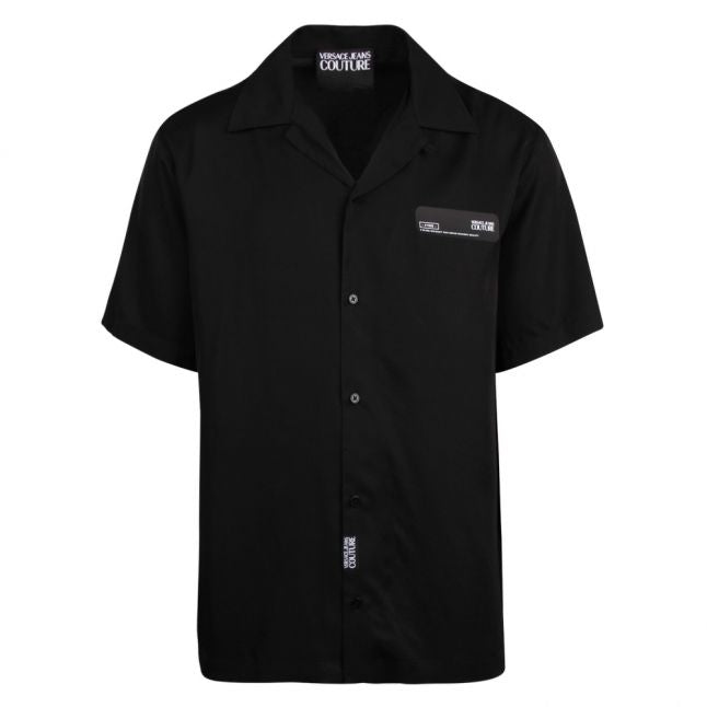 Mens Black Small Logo Casual S/s Shirt