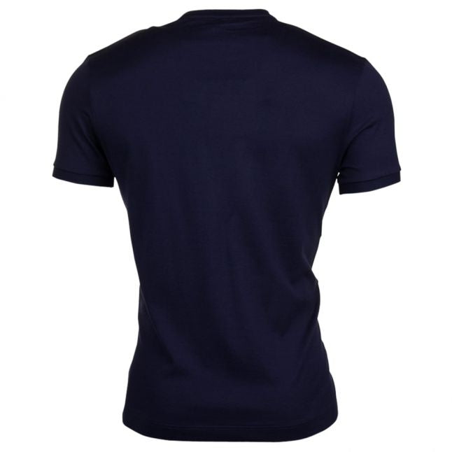 Paul & Shark Mens Navy Tonal Logo Shark Fit S/s T Shirt