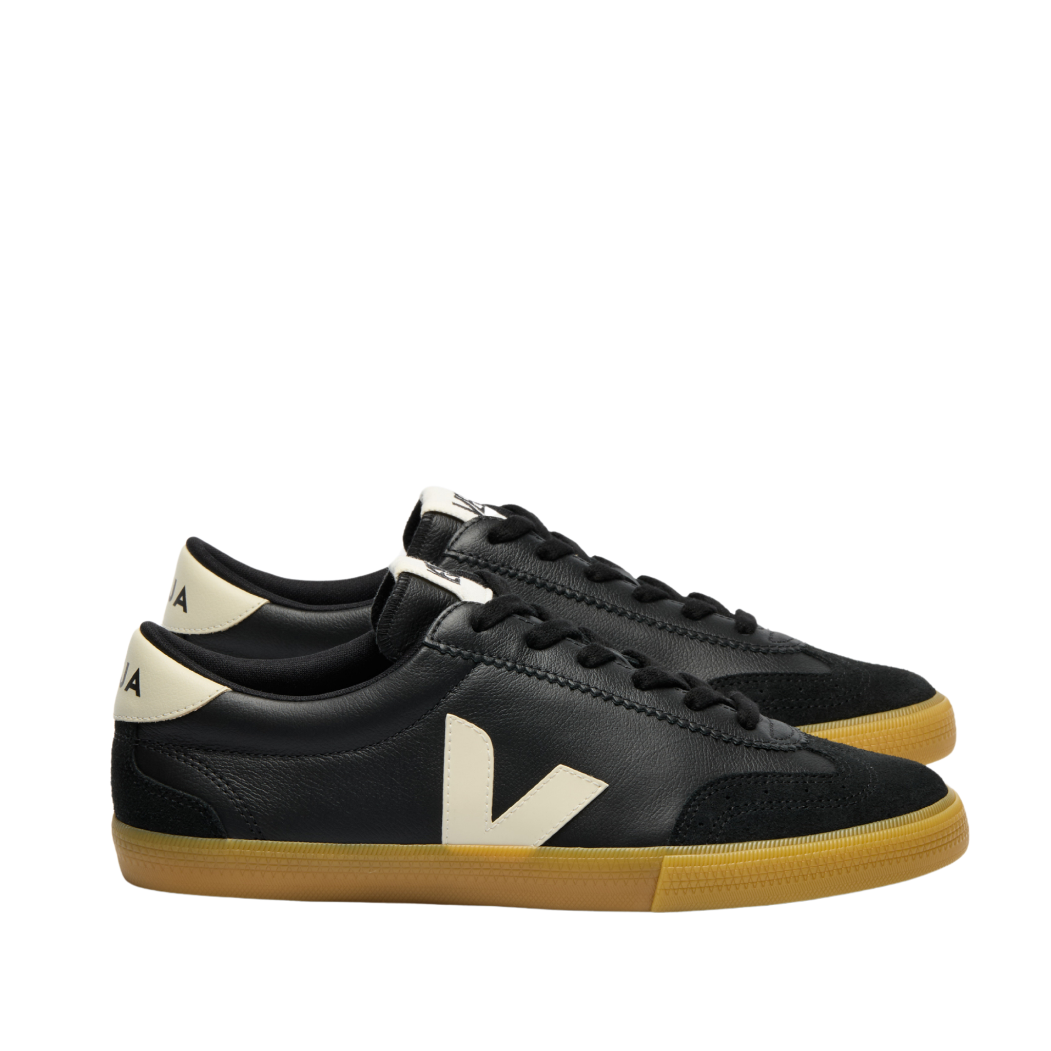 Mens VEJA Black/Pierre Volley Trainers