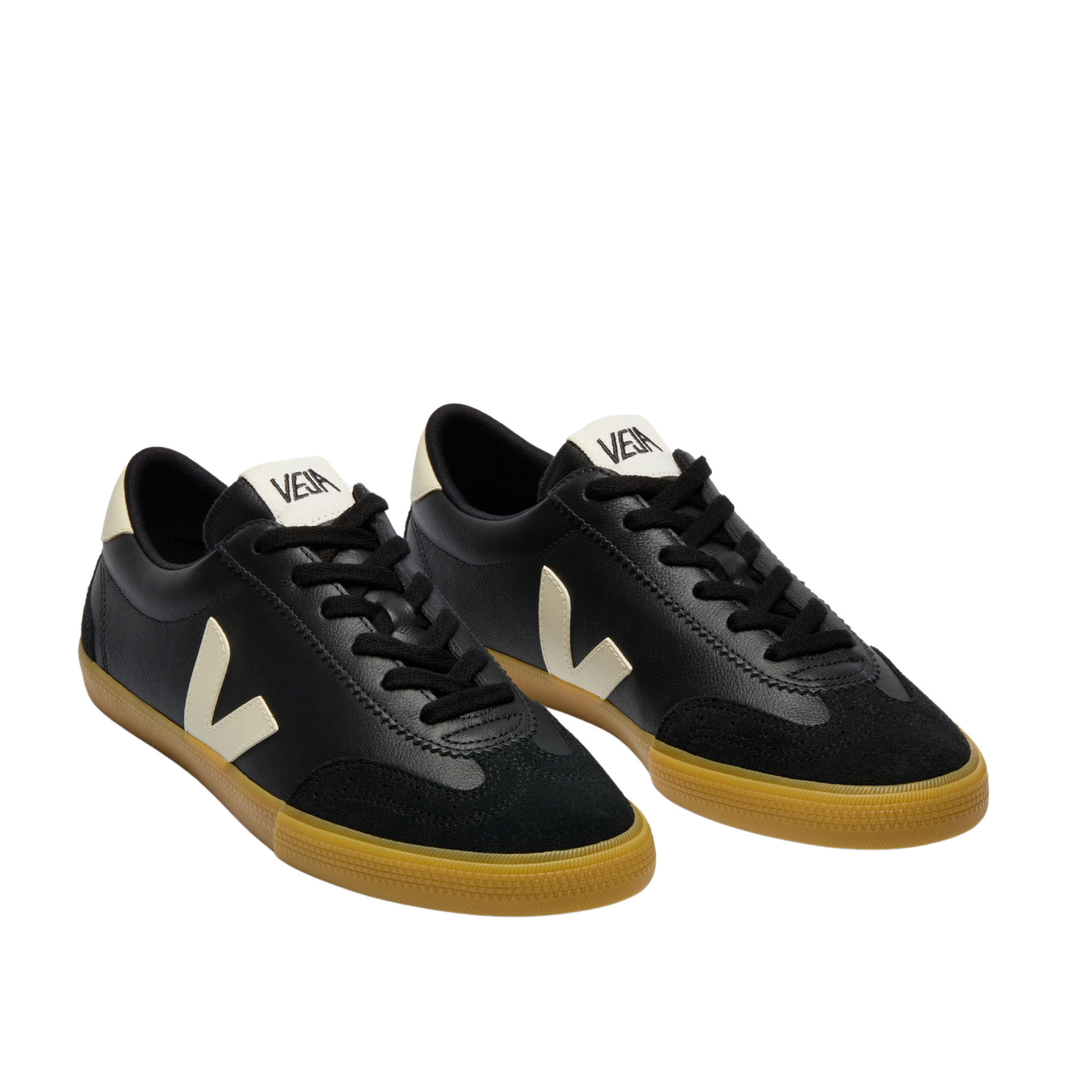 Mens VEJA Black/Pierre Volley Trainers