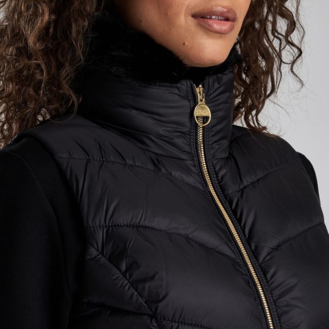 Womens Black Nurburg Quilted Gilet