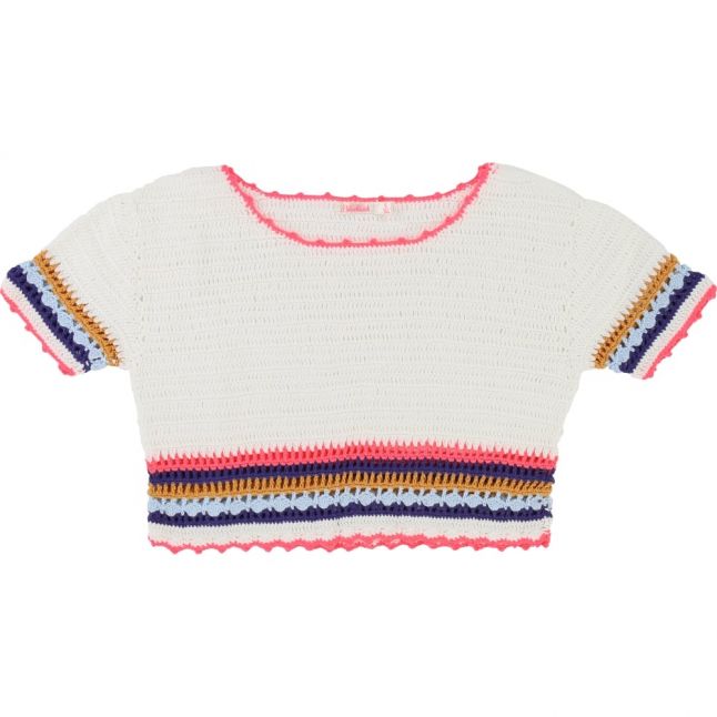 Girls Ivory Crochet Top