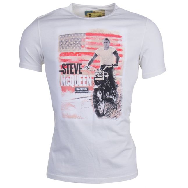 Steve McQueen™ Collection Mens Neutral Starts & Stripes S/s Tee Shirt