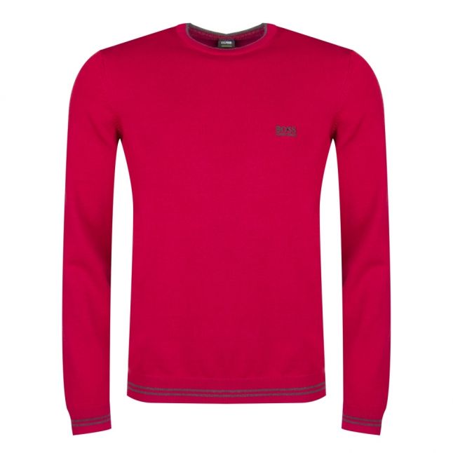 Athleisure Mens Dark Red Rimex Crew Neck Knitted Jumper