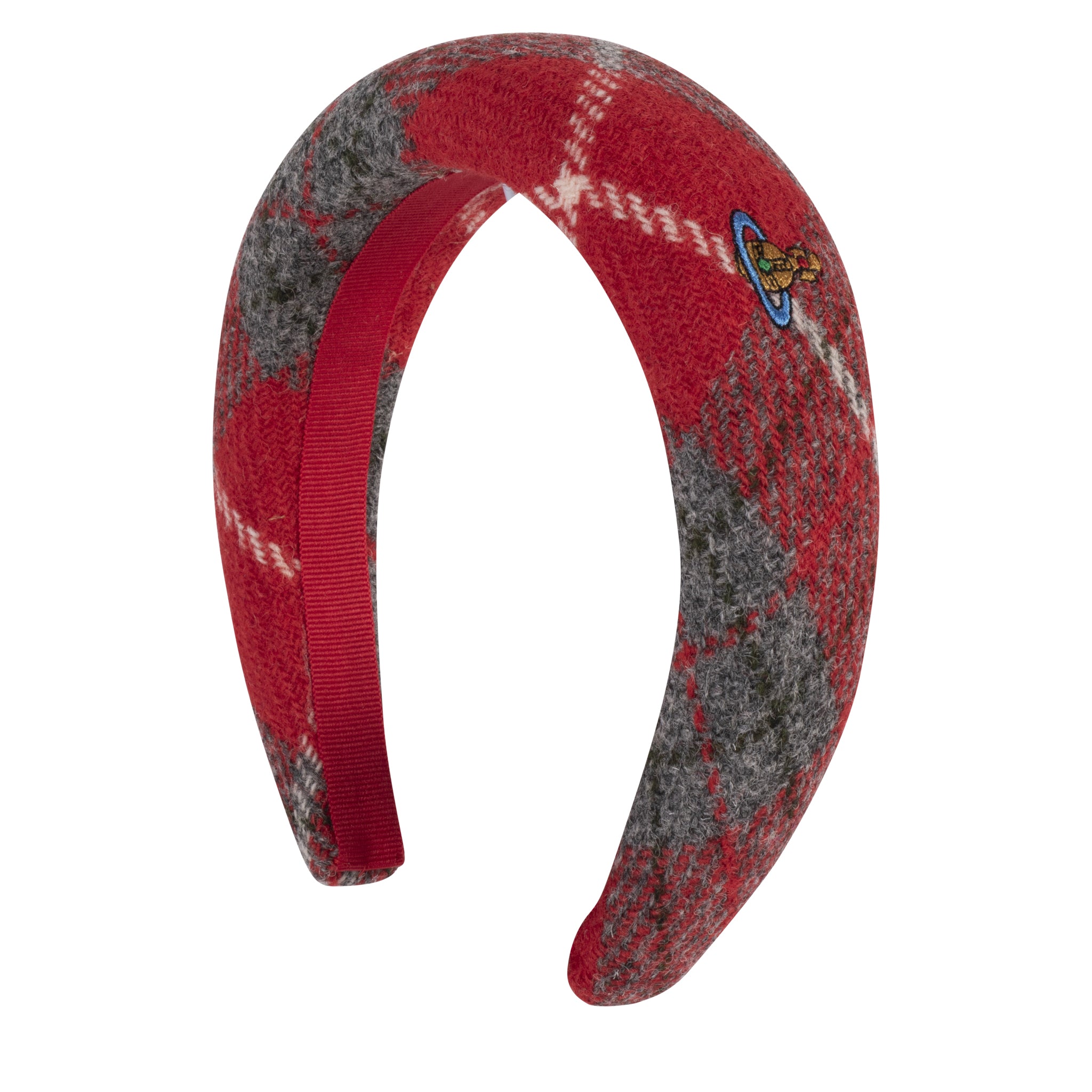 Womens Vivienne Westwood Red Tartan Wool Hairband