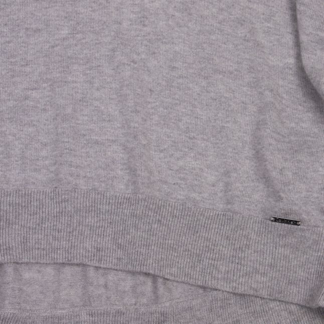 Womens Grey Heather Soft Crew Lounge Sweat Top