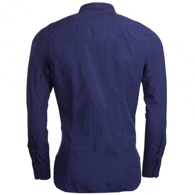 Orange Mens Dark Blue Cattitude L/s Shirt