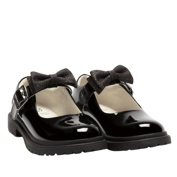 Girls Black Patent Mollie School Shoes