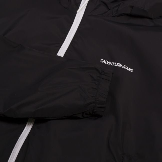 Womens CK Black Nylon Windbreaker