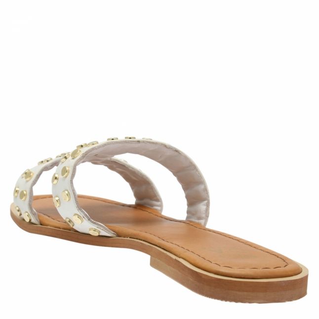 Womens White Olivie Stud Sandals