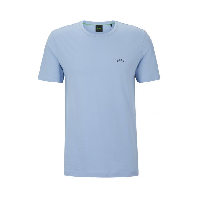 Mens Open Blue Tee Curved S/s T Shirt