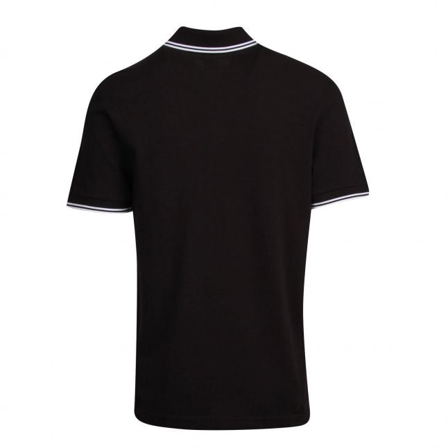 Casual Mens Black Pchup Tipped S/s Polo Shirt